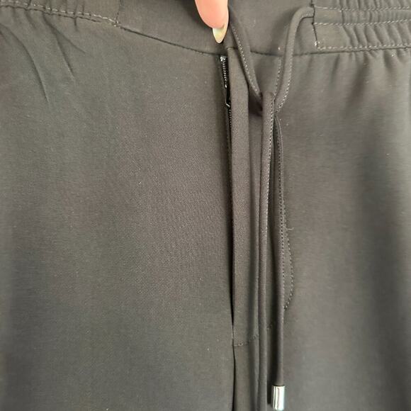 Club Monaco Pants Cuffed Pleated Elastic Waistband Back‎ Pocket Black W US 6 - Picture 8 of 8